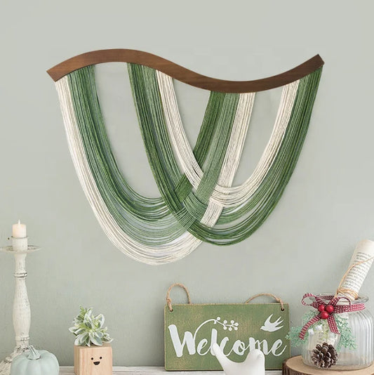 Curved Fringed Tapestry